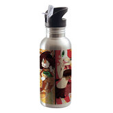 Aluminium Straw Water Bottle 600ml Silver sublimation blanks